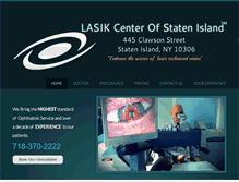 Tablet Screenshot of lasikcenterofsi.com